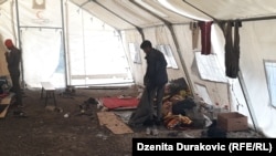 Bosnia and Herzegovina -- Migrants in the Vucjak camp near Bihac, November 9, 2019.