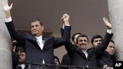 En enero último, el presidente Correa se reunió en Quito con el gobernante iraní, Mahmud Ahmadinejad.