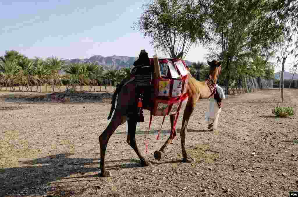 اونٹ پر قائم کردہ لائبریری کو غیر سرکاری تنظیم 'الف لیلیٰ بک بس سوسائٹی' اور 'فی میل ایجوکیشن ٹرسٹ' کے زیرِ انتظام چلایا جا رہا ہے۔ 
