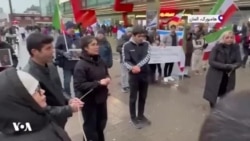 ارسالی شما| پرفورمنس اعتراضی گروهی از ایرانیان در دومین سالگرد اعدام محسن شکاری 