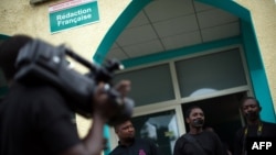 Des journalistes s'estiment muselés dans l'exercice de leur travail. Ils manifestent lors de la Journée de la Presse à Bujumbura au Burundi le 3 mai 2015.