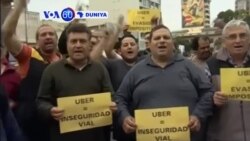 VOA60 DUNIYA: ARGENTINA Direbobin Taxi Sunyi Zanga Zanga Akan Kanfanin Uber